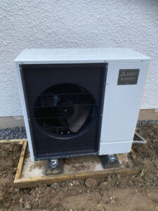 Mitsubishi Ecodan Air Source heat pump and unvented cylinder system