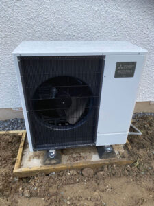 Mitsubishi Ecodan Air Source heat pump and unvented cylinder system